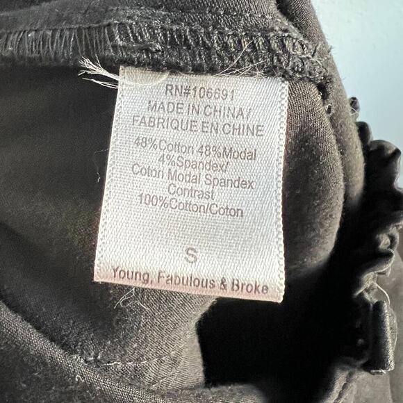 Young Fabulous and Broke Black Pull On Jogger Pants Women's S High Rise Stretch - Picture 7 of 7